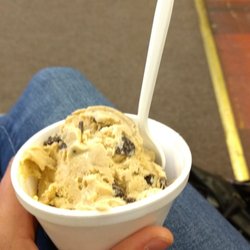 Single scoop of espresso almond fudge