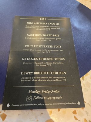 Menu photo 8 Proper Grit West Palm Beach, FL