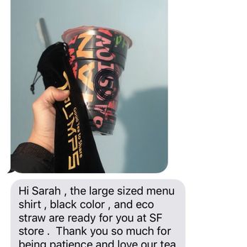 Tpumps - Thank you Alex for your excellent customer service! - Coffee & Tea Near Me - San Francisco, California