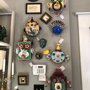 The Collective - Quirky one-of-a-kind clocks hanging just inside the entrance. - Antiques Near Me - Atlanta, Georgia