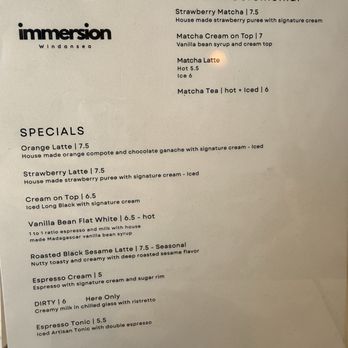 Immersion Coffee - Menu - Coffee & Tea Near Me - San Diego, California Immersion Coffee - Menu - Coffee & Tea Near Me - San Diego, California