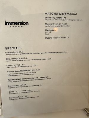 Menu photo 4 Immersion Coffee San Diego, CA Menu photo 4 Immersion Coffee San Diego, CA