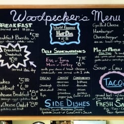 Wood Peckers Grill - The "chalk" board menu! ;)
