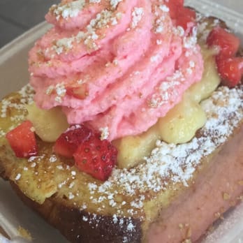 Button Up Cafe - Strawberry cheesecake stuffed French toast. Homemade whipped cream! Light/fluffy, just enough sweetness. - Breakfast & Brunch Near Me - Pearl City, Hawaii Button Up Cafe - Strawberry cheesecake stuffed French toast. Homemade whipped cream! Light/fluffy, just enough sweetness. - Breakfast & Brunch Near Me - Pearl City, Hawaii