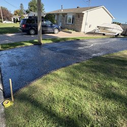 P&H Sealing - One last pic of the driveway sealed in Rockland