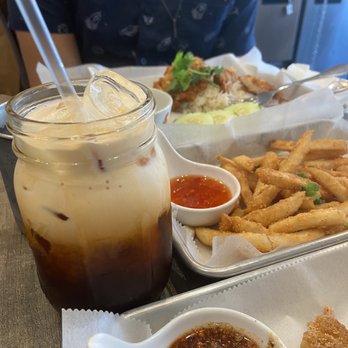 Three Roosters - Thai Iced Tea, Zab Seasoned Fries - Thai Near Me - New York, New York Three Roosters - Thai Iced Tea, Zab Seasoned Fries - Thai Near Me - New York, New York