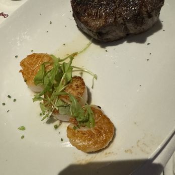 Eddie V's Prime Seafood - Georges Bank Scallops 10 oz Filet Mignon - Seafood Near Me - Plano, Texas Eddie V's Prime Seafood - Georges Bank Scallops 10 oz Filet Mignon - Seafood Near Me - Plano, Texas
