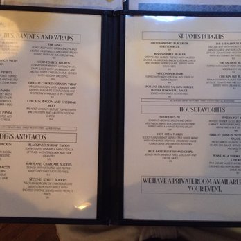 The St James - Menu, thank you. - American Near Me - Mineola, New York