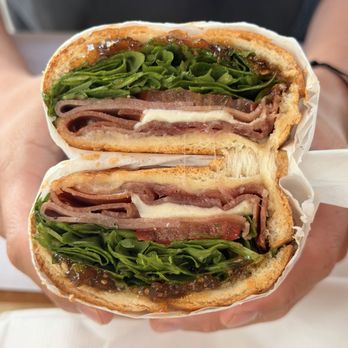 Quisty's Sandwiches - #1. Boosh (On Soft Baguette) Prosciutto, Mozzarella, Baby Arugula, Tomato, Fig Jam & Olive Oil - Salad Near Me - Tucson, Arizona Quisty's Sandwiches - #1. Boosh (On Soft Baguette) Prosciutto, Mozzarella, Baby Arugula, Tomato, Fig Jam & Olive Oil - Salad Near Me - Tucson, Arizona