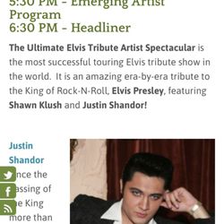 Valley Cultural Center - Elvis Tribute FREE CONCERTS,  FREE MOVIES,  FREE SHAKESPEARE ALL SUMMER LONG VALLEY CULTURAL June 10- August 19, 2018