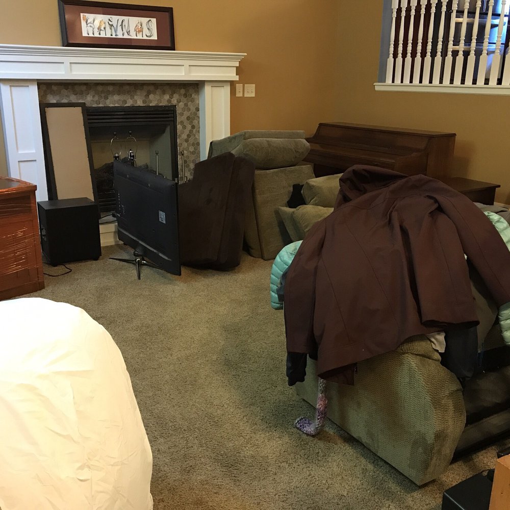 Stretch UR Dollar - Couch backs thrown in a pile on the floor. - Movers Near Me - Kansas City, Missouri Stretch UR Dollar - Couch backs thrown in a pile on the floor. - Movers Near Me - Kansas City, Missouri