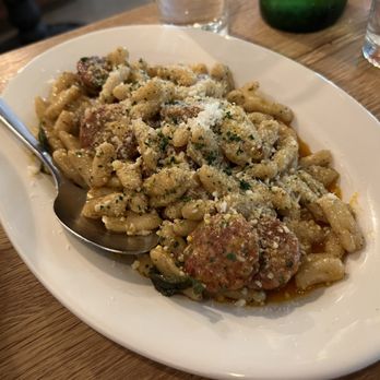Frankies 925 Spuntino - Cavatelli with sausage and sage butter - Italian Near Me - Nashville, Tennessee Frankies 925 Spuntino - Cavatelli with sausage and sage butter - Italian Near Me - Nashville, Tennessee