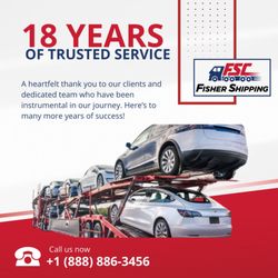 Fisher Shipping - 18 years of trusted service