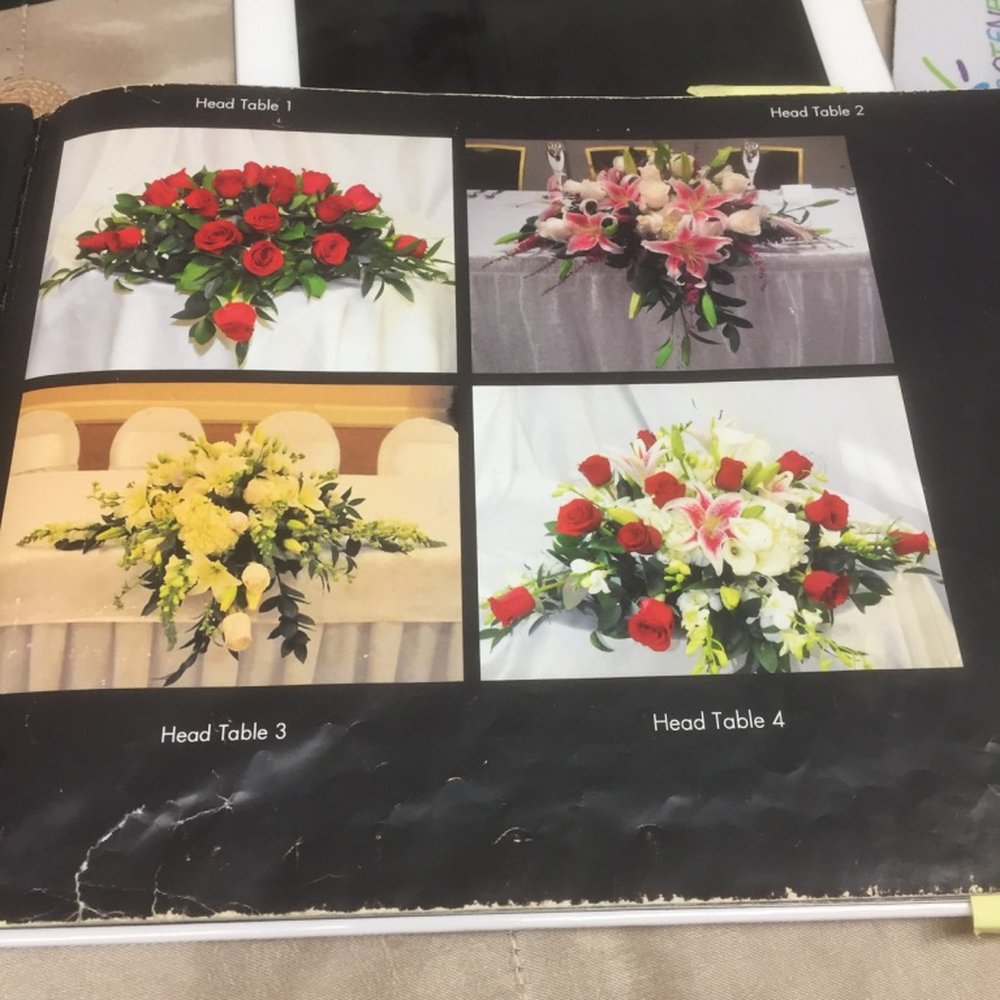 Judy's Village Flowers - Booklet examples, we liked the top right - Florists Near Me - Foxboro, Massachusetts