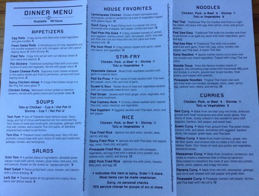 Menu photo 8 Sunee Thai & Lao Kitchen Portland, OR Menu photo 8 Sunee Thai & Lao Kitchen Portland, OR