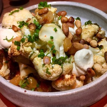 Oloroso - Roasted cauliflower w/ pine nuts, golden raisins, sherry vinaigrette - Spanish Near Me - Philadelphia, Pennsylvania Oloroso - Roasted cauliflower w/ pine nuts, golden raisins, sherry vinaigrette - Spanish Near Me - Philadelphia, Pennsylvania
