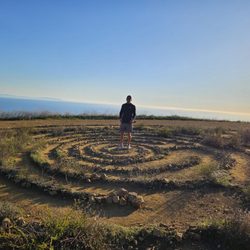 Tuna Canyon Park - A Labyrinth near the bench on the west side of the trail.