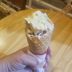 Gelateria Fatto a Mano - Pistachio and an italian flavor can't remember the name. But so good!