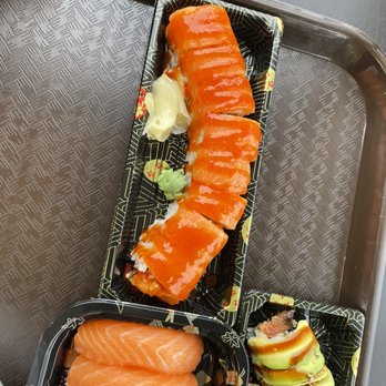 Yi Sushi - three trays of sushi on a table - Sushi Bars Near Me - Bayonne, New Jersey