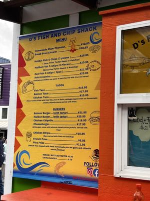 Menu photo 3 D’s Fish Shack Ketchikan, AK Menu photo 3 D’s Fish Shack Ketchikan, AK
