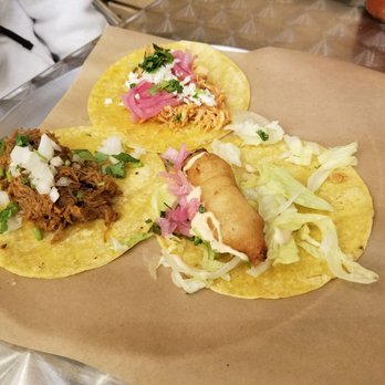 Ay Caramba, Eh - Three tacos. Fish, beef brisket, and pork. - Mexican Near Me - Vaughan, Ontario Ay Caramba, Eh - Three tacos. Fish, beef brisket, and pork. - Mexican Near Me - Vaughan, Ontario