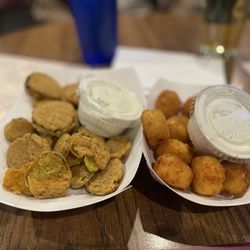 Corner Pocket Pub - Fried pickles and Munchers