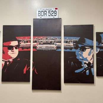 Jim and Paul's SuperDog - Bathroom art - Hot Dogs Near Me - Niagara Falls, New York