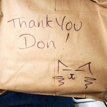 Spacecat V-stro - Personalized message on my Hubby's bag - Comfort Food Near Me - Ferndale, Michigan