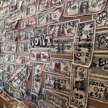 Daisy Mae's Steakhouse - dollar bill wall - Steakhouses Near Me - Tucson, Arizona