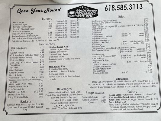 Menu photo 4 Village Drive-In Bunker Hill, IL Menu photo 4 Village Drive-In Bunker Hill, IL