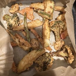 The veggie tempura that we had to air fry...