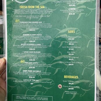Nico's Pier 38 - Menu (7/2026) - Seafood Near Me - Honolulu, Hawaii Nico's Pier 38 - Menu (7/2026) - Seafood Near Me - Honolulu, Hawaii
