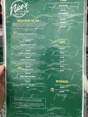 Menu photo 2 Nico's Pier 38 Honolulu, HI