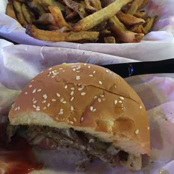 Babe's Old Fashioned Food - Mushroom Swiss Burger and Fries - Burgers Near Me - Helotes, Texas