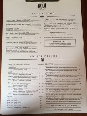Menu photo 4 NOLA Adelaide Adelaide, SA Menu photo 4 NOLA Adelaide Adelaide, SA