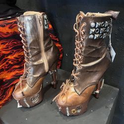 Jambalaya Arts - Steampunk boots by Andrea & Evermore