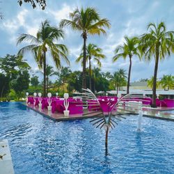 Barceló Maya Mall - Cocktail lounge on a stepped infinity pool! Playa Del Carmen, Mexico.