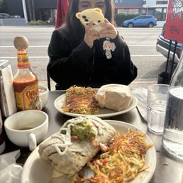 Burrito and hash brown