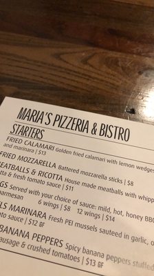 Menu photo 2 Marias Pizzeria Ocean Isle Beach, NC