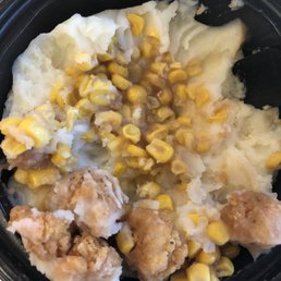 No gravy and the few pieces of chicken.