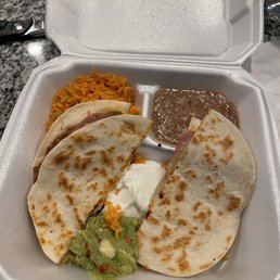 Sincronizada ,Two layered tortillas w/ ham, beef, cheese