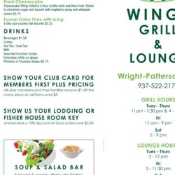Wings Lounge - Menu