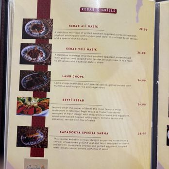 Kapadokya Kebab House - the menu - Turkish Near Me - Burlington, Ontario