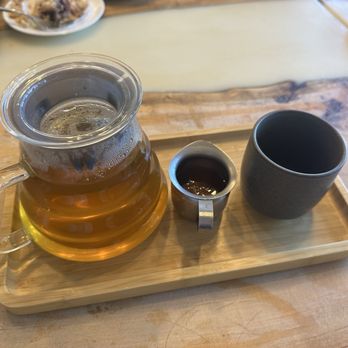 Grounded Coffee - Tea pot, honey, and tea cup - Coffee & Tea Near Me - Newport News, Virginia