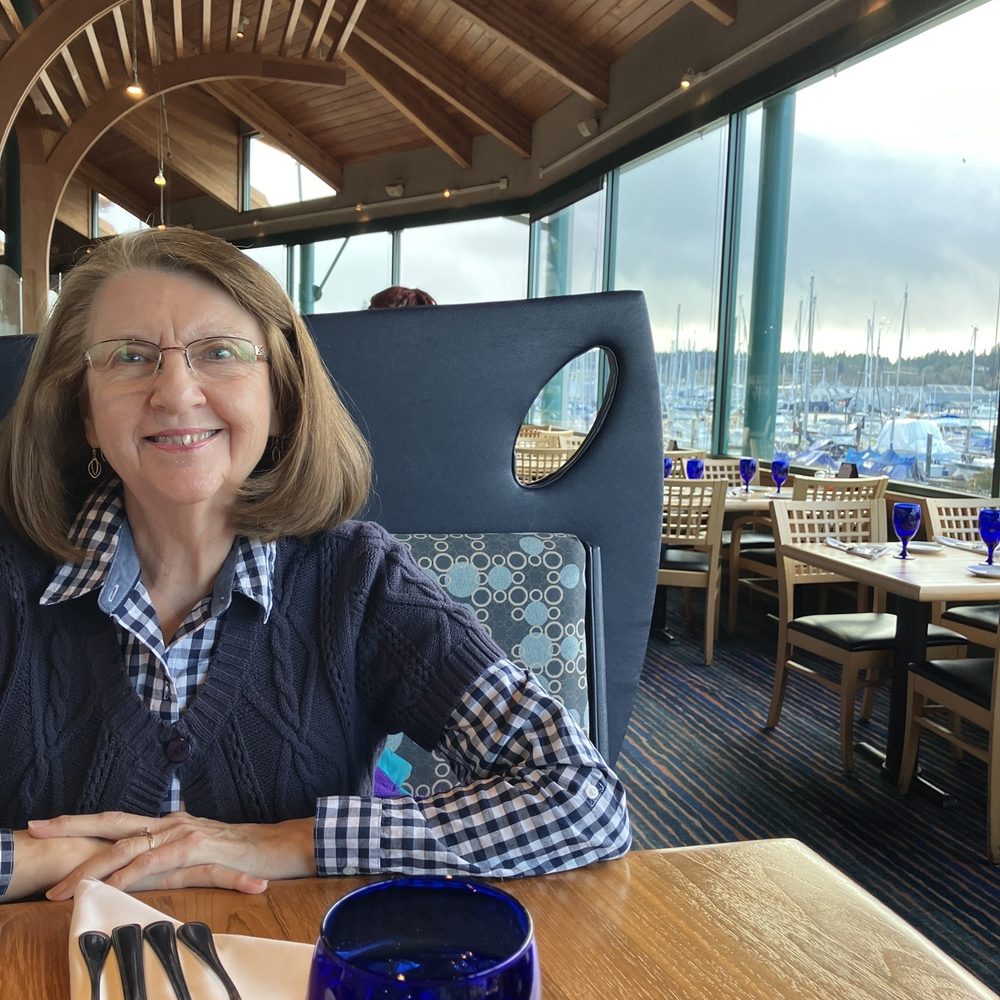 Anthony's Restaurant - Dinner table with happy wife. - Seafood Near Me - Olympia, Washington Anthony's Restaurant - Dinner table with happy wife. - Seafood Near Me - Olympia, Washington