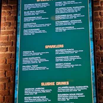 Doyle's Outpost - Cocktail menu at the bar - Arcades Near Me - Alexandria, Virginia