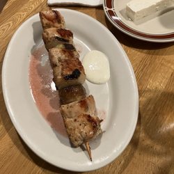 Andy's Club - Stick of Chicken Souvlaki with a Side of Feta