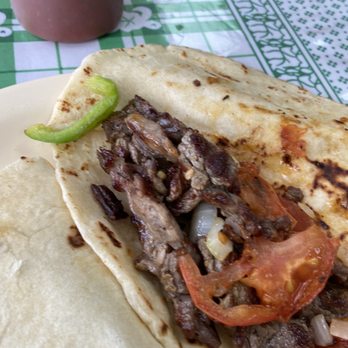 El Tamarindo - Beef fajita taco. Yum! And big! - Mexican Near Me - New Braunfels, Texas El Tamarindo - Beef fajita taco. Yum! And big! - Mexican Near Me - New Braunfels, Texas
