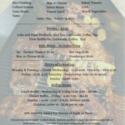 Merredith's Fine Dining & Catering - Merredith's Restaurant Menu