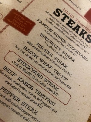 Menu photo 1 Steer'n Stein Moreno Valley, CA